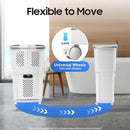Movable Household Laundry Basket,2 Tier Laundry Hamper Basket Sorter with Wheels&Handle,Large Hand-Held Laundry Basket Clothes Storage Organizer for Bathrooms Bedrooms by CozyNest Decor