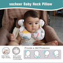 vocheer Baby Travel Pillow(Upgraded), Head and Neck Support Pillow for Pushchair, Car Seat,Stroller, Bouncer, Cotton(Rabbit) by TinyTreasures Baby Boutique