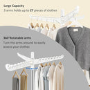 SUYU Clothes Drying Rack, Foldable Drying Rack Clothing, Laundry Drying Rack, 59-Inch Indoor Clothes Airer with 3 Rotatable Arms, Stainless Steel,4 Legs,White and Silver SNJ101 by TinyTreasures Baby Boutique