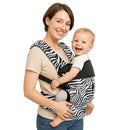 Baby Carrier with Lumbar Support, Cozy Baby Carrier Newborn to Toddler with Adjustable Seat Size, Ergonomic Infant Carrier with 3-Way Carry, Front Facing Toddler Hodler Carrier for Mom & Dad, Zebra by TinyTreasures Baby Boutique