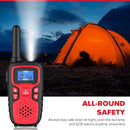 Wishouse Walkie Talkies for Kids Adults - Long Range Rechargeable 2 Way Radios,Gift,Hiking Accessories Camping Gear with Lamp,SOS Siren,NOAA Weather Alert,VOX,Easy to Use Red Blue 2 Pack by TinyTreasures Baby Boutique
