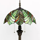 Tiffany Floor Lamp Stained Glass Lamp Standing Reading Light 16x16x70 Inch for Living Room (Amber Green Beach Coconut Tree Style) by CozyNest Decor