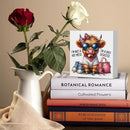 Funny Cute Highland Cow Baby Decor, Cow With Pink Bow, Highland Cow Gifts for women, Western Highland Cow Nursery Decor, Wooden Box Decor Sign for Home Farmhouse Office Living Room Table Shelf by CozyNest Decor