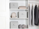 StorageWorks Storage Baskets for Shelves, Foldable Fabric Closet Storage Bins with Handles, Fabric Storage Bins Clothes Organizer, Light Grey, 3-Pack, Large by TinyTreasures Baby Boutique