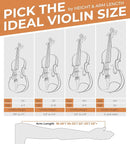 Vangoa Violin 4/4 Full Size Set Fiddle, Handcrafted Starter Acoustic Violins Kit with Solid Wood Side Board, Lightweight Hard Case for Beginners, Teens, Child, Kids Age 12+, Adults, Right Handed by TinyTreasures Baby Boutique