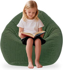 LPMOERA Bean Bag Chairs for Kids/Teen with Memory Foam Filling Bean Bag Sofa with Soft Corduroy Fabric BeanBag Chair for Living Room Bedroom College Dorm Reading Chair Green by TinyTreasures Baby Boutique