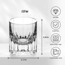 KAMMAK Crystal Whiskey Glasses Set of 2, 7.27oz Old Fashioned Glasses Stemless, Hand Blown White Cocktail Glasses, Engagement Gifts for Couples, Women, Men by CozyNest Decor