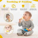 WAJIAYON Easter Bunny Baby Fruit Feeder Pacifier | Infant Fruit Food Feeder Pacifier & Food Dispensing Spoon | Fresh Fruit Teethers for Babies | Silicone Feeder Baby,Gifts for Boys and Girls-Rabbit by TinyTreasures Baby Boutique