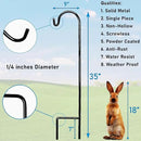 Ashman Shepherd's Hooks 35 Inch (48 Per Pack), Black, Made of Premium Metal for Hanging Solar Lights, Bird Feeders, Mason Jars, Christmas Lights, Lanterns, Garden Stakes and Wedding Décor. by GreenHaven Gardens