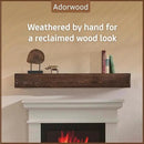 Handmade Fireplace Mantel Shelf 48", Extra Wide Rustic Wood Mantles for Over Fireplace, Wall Mounted Floating Mantel Shelves for Living Room Decor (Dark Walnut, 48Lx6Hx8D) by CozyNest Decor