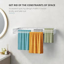 Laundry Drying Rack Collapsible, Wall Mounted Clothes Drying Rack, Space Saving Drying Rack for Laundry, 40" Wide, 16.5 Linear Ft, 5 Aluminum Rods, 60 lb Capacity (White 40") by CozyNest Decor