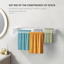 Laundry Drying Rack, Collapsible Wall Mounted Clothes Drying Rack - Drying Rack Clothing Foldable,Space Saving, 31.5" Wide, 13.2 Linear Ft, 5 Aluminum Rods, 60 lb Capacity (White, 31.5") by CozyNest Decor