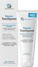Fluoride-Free Neem Toothpaste with Mint for Adults & Kids with Sensitivity | Vegan, Gluten & SLS Free Herbal Formula for Sensitive Teeth, Healthy Gums and Fresh Breath, 4.23 oz (120 g) Pack of 2 by M3 by CozyNest Decor