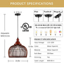 Rattan Pendant Light Kitchen Island, 15.8" Boho Dining Room Light Fixture Hand-Woven Wicker Chandelier Farmhouse Weaving Lighting Coastal Ceiling Hanging Lights for Living Room Restaurant by GreenHaven Gardens