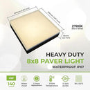 LUMENGY Paver Light 8×8 Inch (7.87 inch X 7.87 inch), Warm White Glare-Free Illumination for Driveways, Pathways, Pool Deck & Patios, 2700K Warm White, 12V AC/DC, Waterproof & Drive-Over Rated by CozyNest Decor