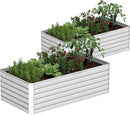 8x4x2 ft Outdoor Raised Garden Bed, Large Metal Planter Raised Beds, Planters for Outdoor Plants for Vegetables, Flowers, Herbs, Fruits, and Succulents.(2 Pcs) by CozyNest Decor