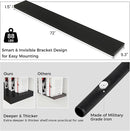Floating Shelves for Wall, Large Wall Mounted Shelves with Invisible Brackets, Long Wood Floating Shelf for Living Room, Bedroom, Kitchen, (Black, 72" W x 9" D x 1.5" H) by TinyTreasures Baby Boutique