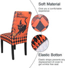 JQinHome Orange Halloween Chair Slipcover,Cat Chair Covers Set of 6, High Stretch Washable Chair Protector Cover for Dining Room, Kitchen,Home Party,Wedding Ceremony(Cat Orange,6PC) by CozyNest Decor
