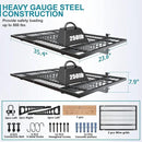 2-Pack 2×3ft Garage Wall Shelving, 24×36 inches Heavy Duty Wall Mounted Shelves, Garage Storage Shelf, 500 lbs Load Capacity, Black