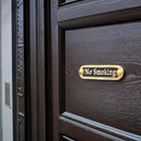 No Smoking Brass Door Sign. Traditional Style Home Décor Wall Plaque Handmade By The Metal Foundry UK. by CozyNest Decor