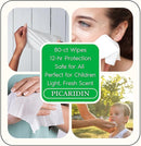 Picaridin Scented Insect Repellent Wipes; 80-ct Picaridin Infused Wipes, 12-hr Proven Protection. Perfect for Children. by TinyTreasures Baby Boutique