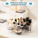 FreshKeeper Plastic Lazy Susan Organizer, Clear Pantry Lazy Susan Turntable for Cabinet and Kitchen 11’’ with Removable Dividers by CozyNest Decor