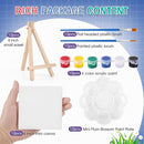 ESRICH 10 Set Mini Canvas Painting Kit, Minis Acrylic Paint Set, St. Patrick's Party Gifts,4 * 4inCanvas with Easel, Acrylic Paints,Brushes,Palette,Mini Easel Canvas for Kids Adults Painting Party by TinyTreasures Baby Boutique