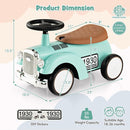 HONEY JOY Ride On Push Car, Outdoor Toddler Riding Toys w/Steering Wheel, Horn & Storage, Foot-to-Floor Sliding Car, No Batteries, Retro Baby Ride On Toys for Boys and Girls (Green) by TinyTreasures Baby Boutique