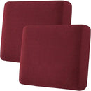 H.VERSAILTEX Super Stretch Individual Seat Cushion Covers Sofa Covers Couch Cushion Covers Slipcover Sets Thick Jacquard Textured Twill Fabric (2 Piece Large Sofa Cushion Covers, Burgundy Red) by CozyNest Decor
