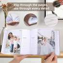 RECUTMS Photo Album 4x6 with Writing Space 100 Photos Photo Book, Leather Cover Picture Album with Memo Areas for Wedding Anniversary Family Baby Couple Valentines Graduation Travel (Grey) by TinyTreasures Baby Boutique