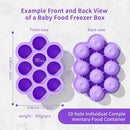 10 Cavities 2 OZ Portions Silicone Baby Food Freezer Tray with Lid,Ice Cube Trays & Molds,Baby Popsicle Mold,Egg Bite Molds,for Freezing and Baking Breast Milk,ice Cube,Egg Bites(Purple) by TinyTreasures Baby Boutique