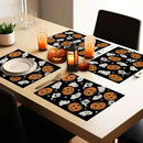 Halloween Placemats Pumpkins Ghost Set of 4 Table Mats Seasonal Home Party Kitchen Dining Table Decorations 12x18 Inch by CozyNest Decor
