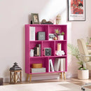 LEYAOYAO 7 Cube Bookshelf,3 Tier Book Shelf with Legs,Pink Modern Bookshelf,Large Freestanding Open Toy Modern Bookshelves,Display Bookcases Decor Furniture for Nursery by CozyNest Decor