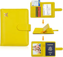Melsbrinna RFID Passport Holder for Travel Women/Men, Cute RFID Blocking Wallet with Card Slots, Travel Wallet/Passport Case (1, Yellow) by TinyTreasures Baby Boutique