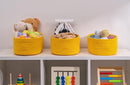 Shelf Storage Baskets for Organizing|Decorative Basket for Closet Storage|Toy Baskets&Bins|Small Woven Rope Baskets-13x8.66x5.11’’,Durable&Stylish,Oval 3 Packs Yellow by TinyTreasures Baby Boutique