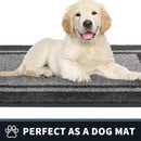 PURRUGS Dirt Trapping Door Mat 24" x 70", Non-Slip/Skid Machine Washable Entryway Rug, Shoes Scraper, Area Rug, Super Absorbent Welcome Mat for Muddy Wet Shoes and Paws, Light Grey & Dark Grey by CozyNest Decor