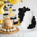 75 Pieces Black Cake Balls Topper Decorations Foam Cupcake Topper Mini Balloon Cake Topper Balls Cake Picks for Cake Deco Birthday Party Wedding by TinyTreasures Baby Boutique
