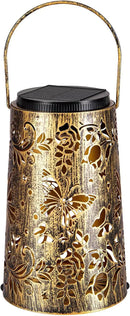 Solar Lanterns Butterfly Pattern Outdoor Waterproof Metal Garden Yard Backyard Porch Table Pathway Decor Warm Cool Light for Women Grandma Gifts 1pc by GreenHaven Gardens