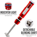 OVENTE Cordless Immersion Hand Blender, Rechargeable Handheld Portable Stick Mixer with 8 Mixing Speed Option, One-Touch Control and Stainless Steel Blades for Smoothies, Shakes or Soups, Red HR781R by TinyTreasures Baby Boutique