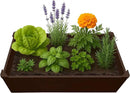 Raised Garden Bed - 2x4 ft Planter Box - Brown HDPE - No Tools Needed - DIY Kit for Urban Gardening, Flowers, Herbs & Vegetables - Made in The USA by GreenHaven Gardens