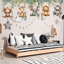 Jungle Animal Wall Decals,Jungle Animals Monkey Elephants, Lions, Zebras, Giraffes Vine Leaves Wall Stickers,Zoo Sticker for Kids Baby Boys Room Nursery Bedroom Playroom Home Decoration. by TinyTreasures Baby Boutique