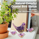 Crystal Bird Figurines, Resin Animal Statues, Miniature Decorative Gravel Birds, Home Decor (4PCS-Amethyst) by CozyNest Decor