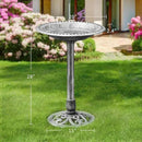 VIVOHOME 28 Inch Height Polyresin Lightweight Antique Outdoor Garden Bird Bath Gray by GreenHaven Gardens