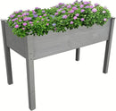 BTExpert 4ft Raised Garden Bed with Legs, 48x24x30in Elevated Wood Planter Box Stand for Vegetable Flower Backyard, Patio, Balcony Bed Liner Outdoor - Grey 30 in Height by GreenHaven Gardens