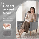 COLAMY Modern Wingback Living Room Chair Set of 2, Upholstered Fabric Accent Armchair, Single Sofa Chair with Lounge Seat and Wood Legs for Bedroom/Office/Reading Spaces, Gery by CozyNest Decor