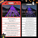 16.4 X 15.8Ft Giant Spider Web Halloween Decorations with 250 LED Lights, Halloween Spider Web Outdoor with 5Ft Large Spider, 3.53 Oz Stretch Web and 20 Small Spiders for Yard House Party Decoration by CozyNest Decor