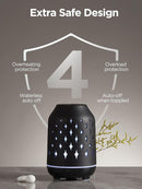 InnoGear Aromatherapy Diffuser, 150ml Ceramic Diffuser Ultrasonic Humidifier Cool Mist Essential Oil Diffusers for Home Air Diffuser with 2 Mist Modes Waterless Auto Off, Black by TinyTreasures Baby Boutique