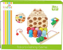Montessori Magnetic Wooden Fishing Game for Toddlers 1-3 Years Old,Fine Motor Skills Early Learning Eyes Hands Cooperation Toy for Boys & Girls Great Birthday Gift by TinyTreasures Baby Boutique