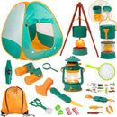 Meland Kids Camping Set with Tent - Toddler Toys for Boys with Campfire, Camping Toys for Kids Indoor Outdoor Pretend Play, Gift Idea for Boys Age 3,4,5,6 Year Old Birthday Christmas (Green) by TinyTreasures Baby Boutique