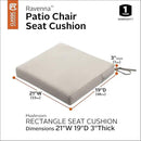Classic Accessories 62-009-MUSHRM-EC Ravenna Seat Cushion, 21x19x5 Inch (Pack of 1), Mushroom, Chair Seat Cushion by GreenHaven Gardens